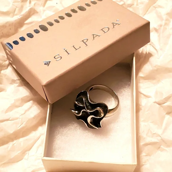 Silpada flower ring - Size 10 - Picture 1 of 4